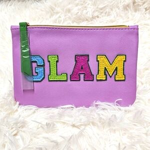 Ipsy Glam Bag August 2024 Pink Varsity-Inspired School Spirit Cosmetics Bag
